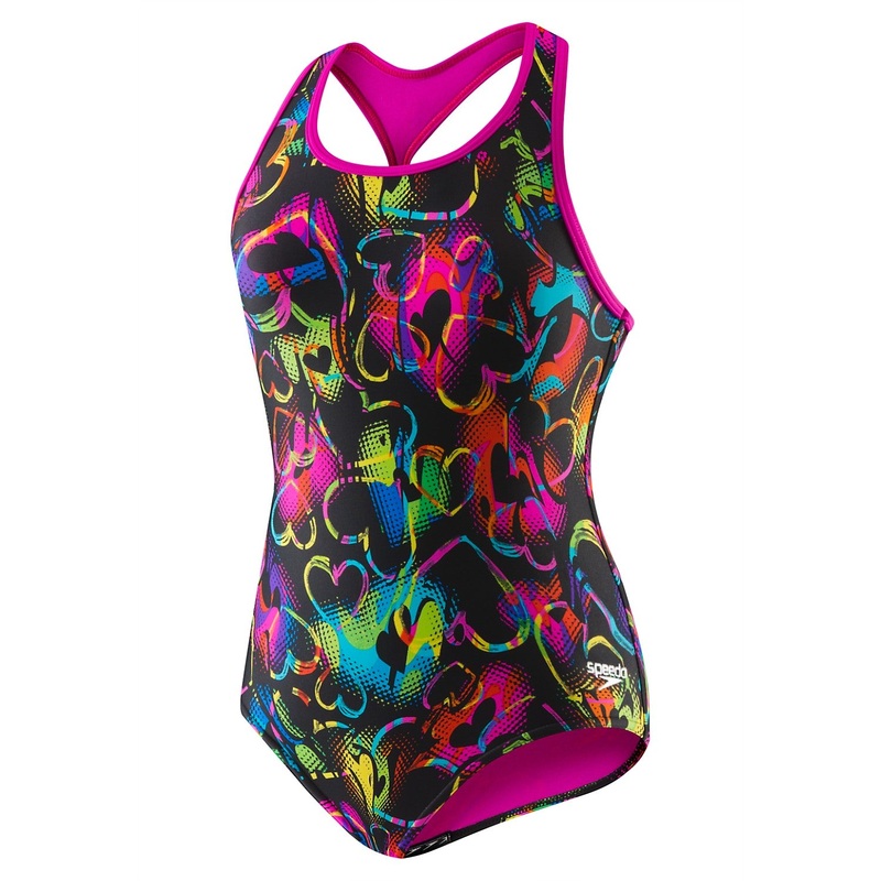 SPEEDO Girls Neon Love Keyhole Thick Strap (7-16)