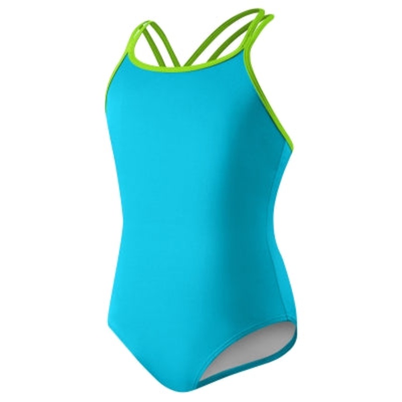 SPEEDO Girls Solid Crossback 1-piece