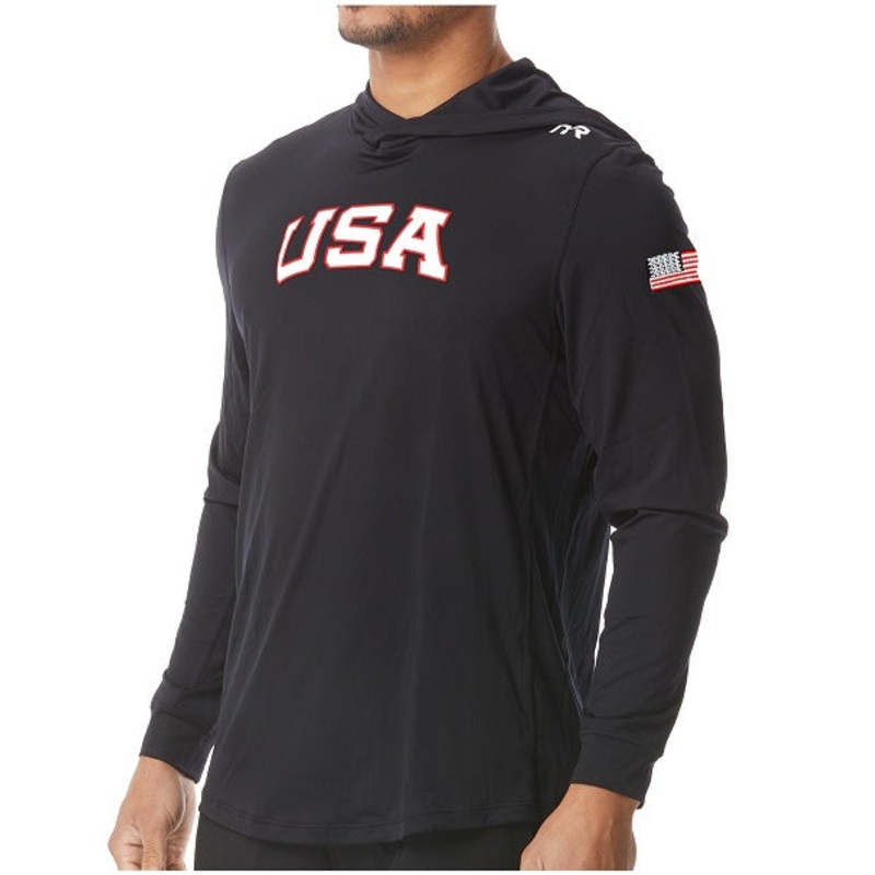 TYR Mens USA Solid Hoodie