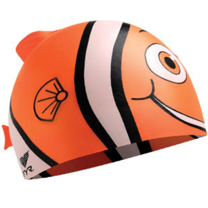 TYR Junior Happy Fish Silicone Swim Cap