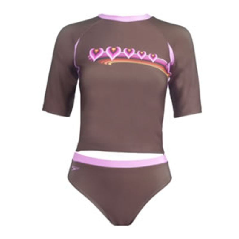 SPEEDO Girls Hearts Placement Rashguard