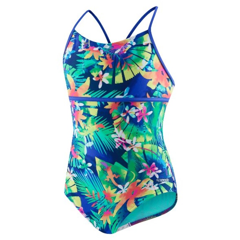 SPEEDO Girls Hidden Tropical Strappy One Piece