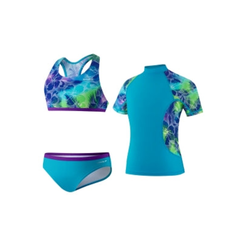 SPEEDO Girls Jungle Rhythm Rashguard 3-PC Set (8 Only)