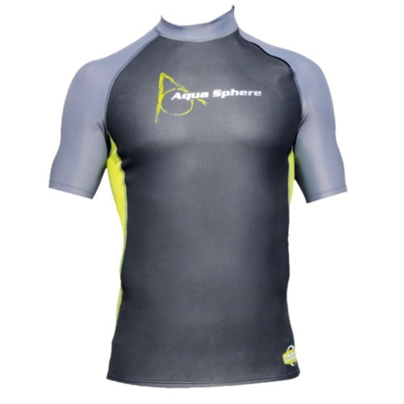 AQUASPHERE Men's Aqua Skin Short Sleeve Rashguard - Small
