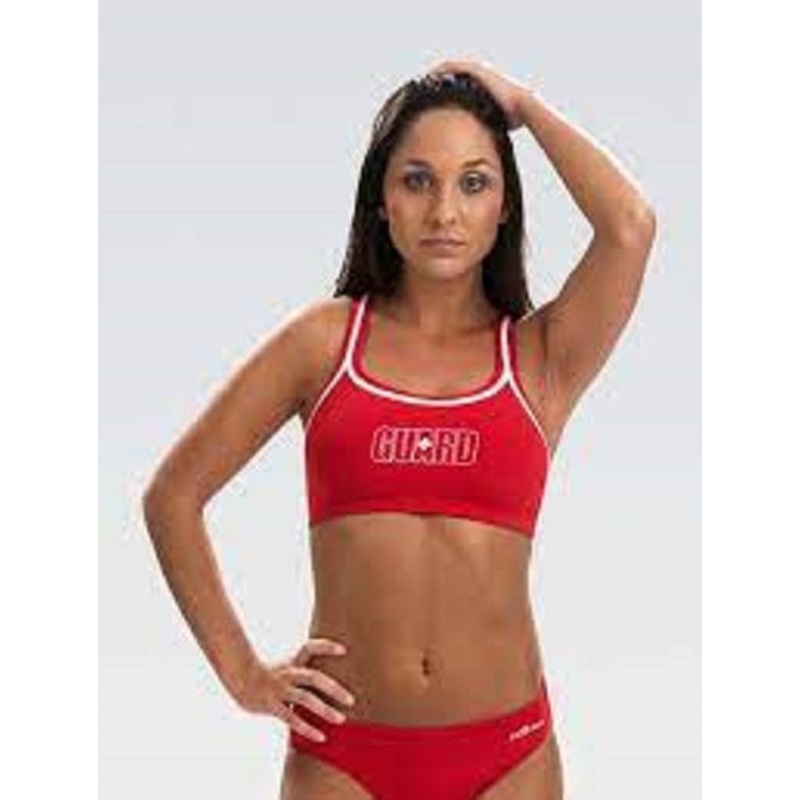 DOLFIN Womens Guard Red Bikini Top