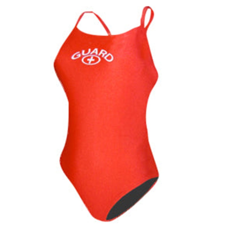 Lifeguard Swim Suits - Thin Strap Guard Logo