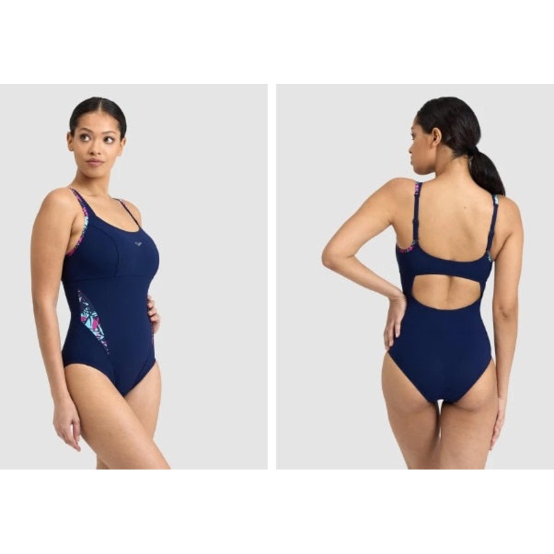 ARENA Women'S Bodylift Swimsuit Francy Strap Back Panel