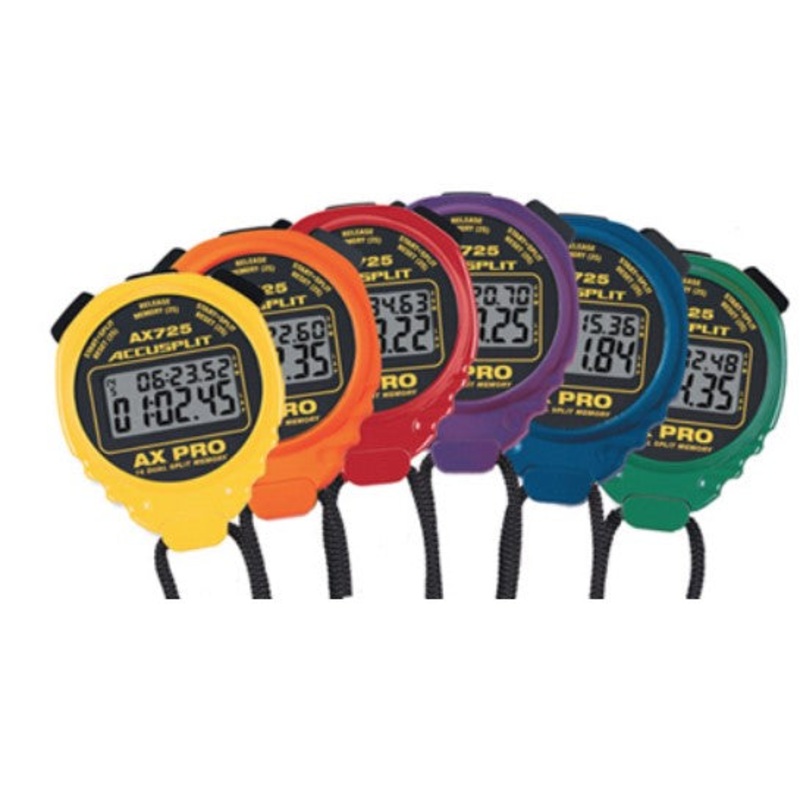 Accusplit Rainbow 6-Pack of AX Pro 16 Memory dual split stopwatches