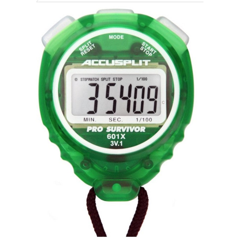 Accusplit Pro Survivor Stopwatch with Lime (translucent green) Case