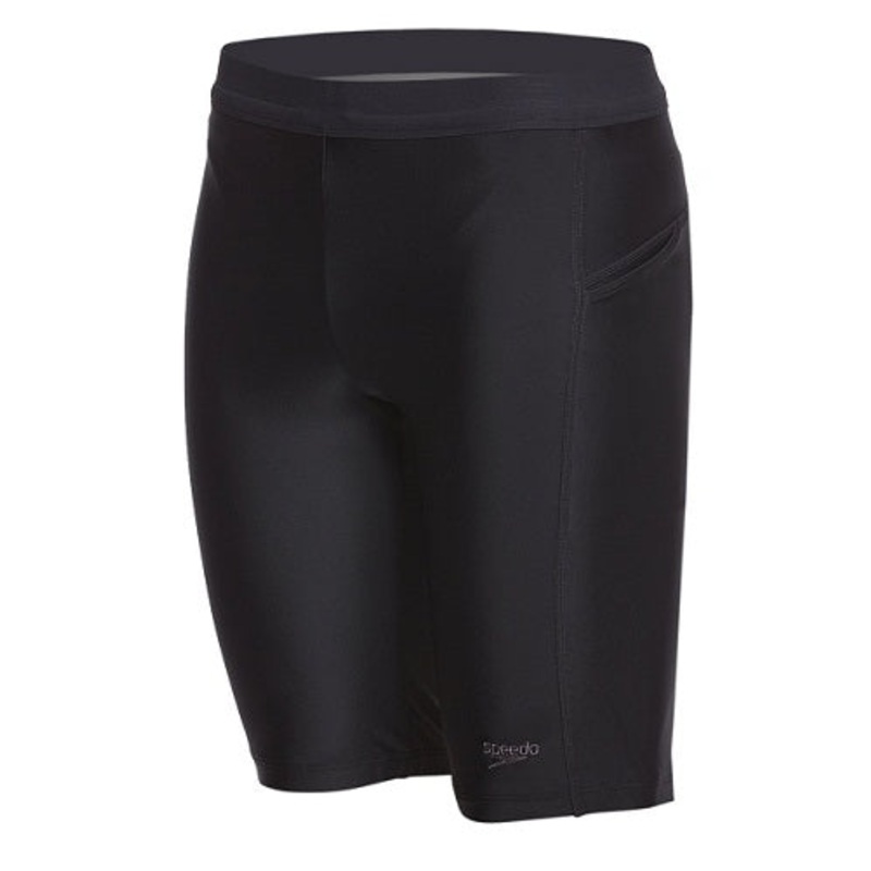 Speedo Men's Solid Jammer Swimsuit w/Side Pocket