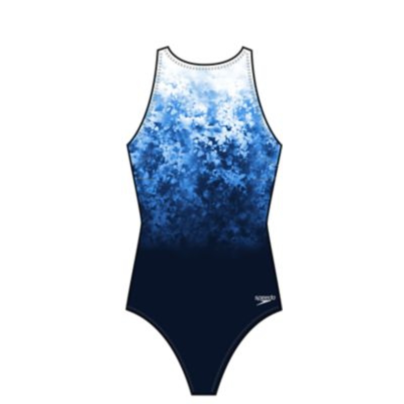 Speedo Printed High Neck 1PC Swimsuit