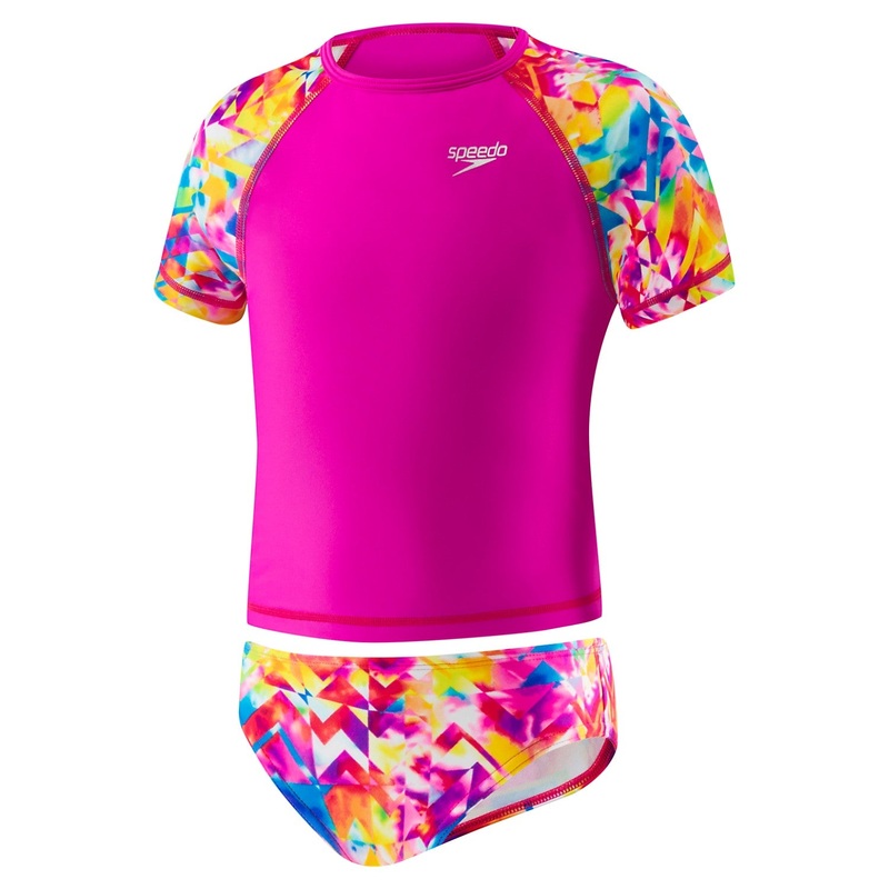 SPEEDO Girls Tie Dye Splash Rash Guard 2PC Set (4-6X)