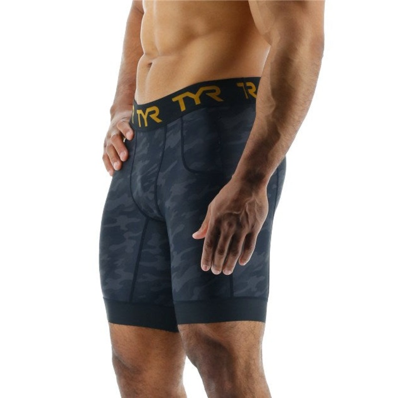 TYR Mens Blackout Camo Compression Short